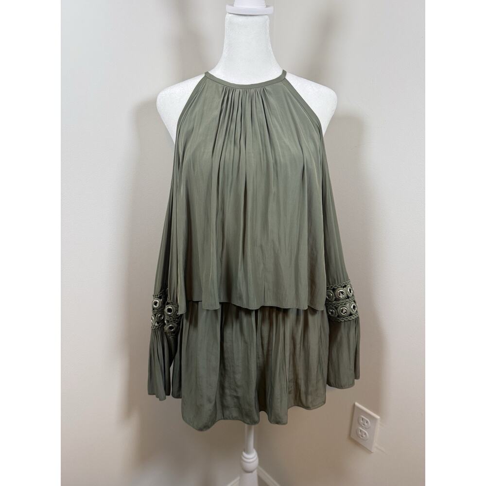 Ramy Brook Libby Dress In Military Green Women’s Size Medium Off Shoulder Party